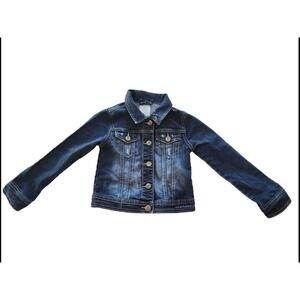 Est. 1989 Place Girls Size S 5/6 Denim Blue Jacket Distressed Snap Buttons